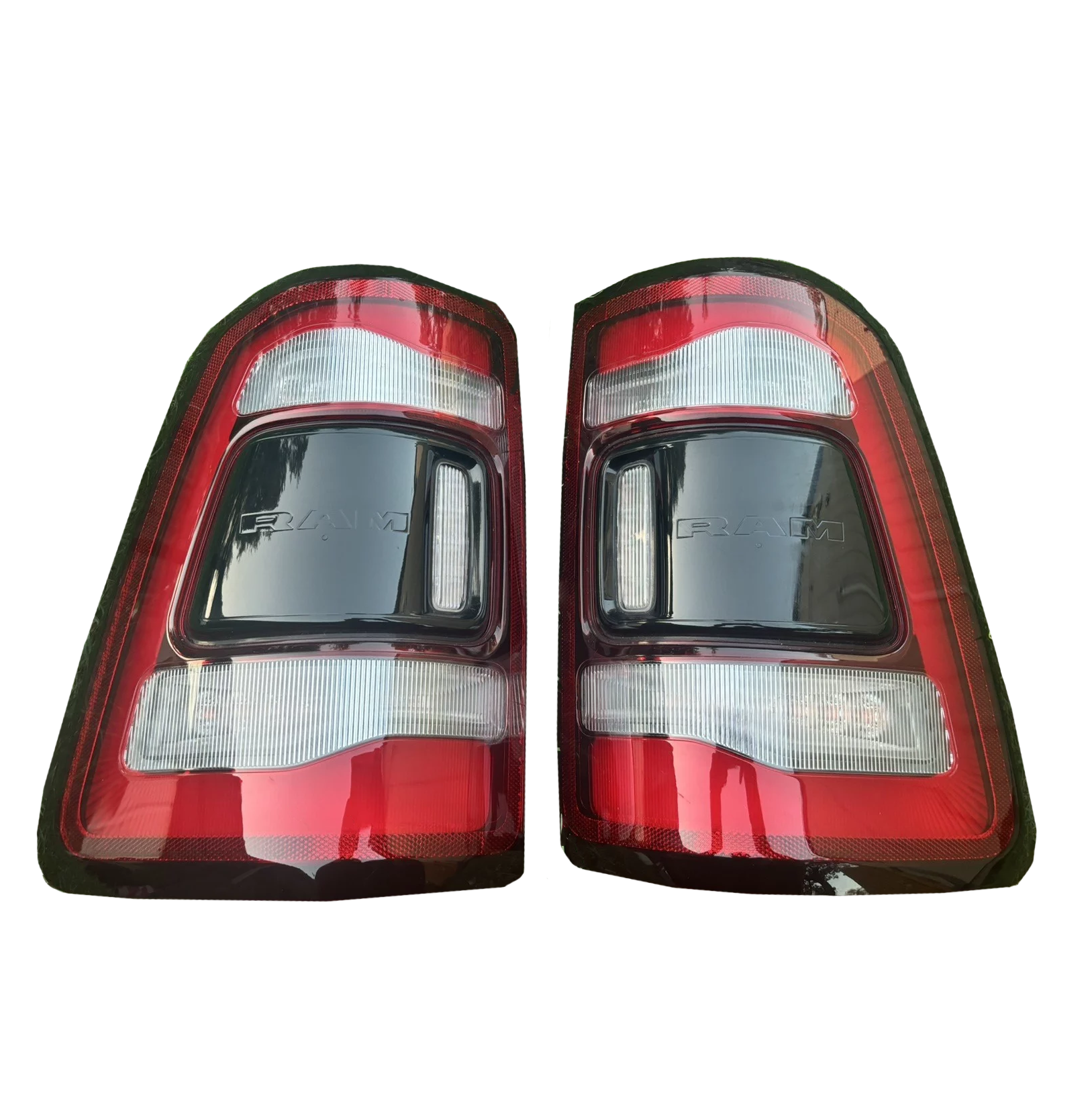 2019-2023 OEM RAM 1500 LED TAIL Light SET With Module | BLACK BEZEL - RBD Industries